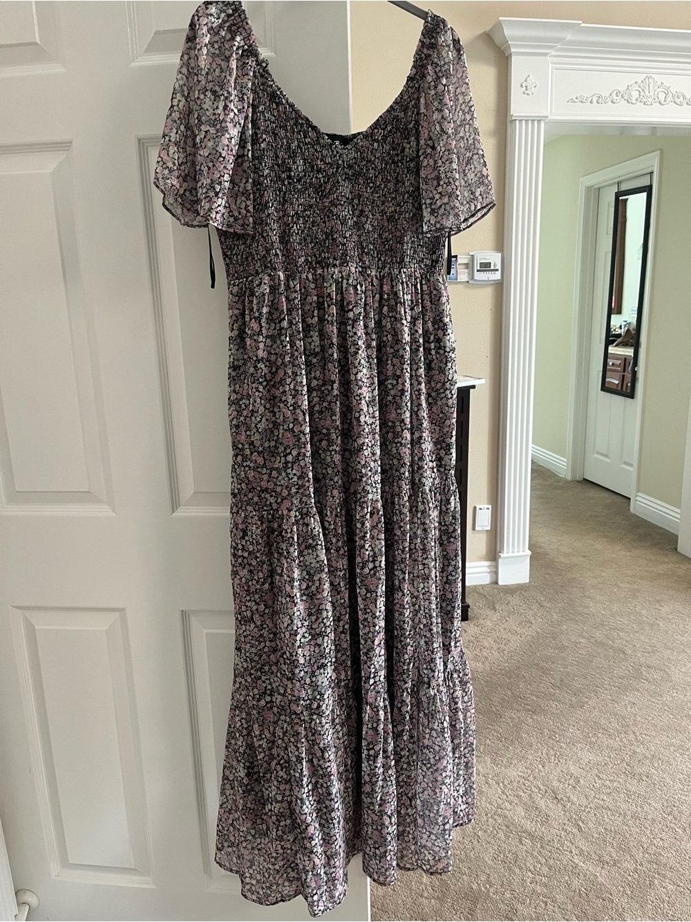 White Birch Black Label Multicolor Smocked Floral Dress